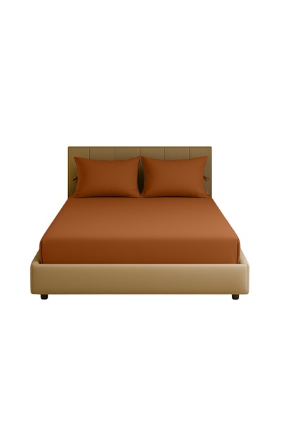 Sabia طقم ملاءات مطاطية مزدوجة من القطن 100%، 62 خيط، مقاس 160×200 سم، مناسبة للارتفاع حتى 37 سم