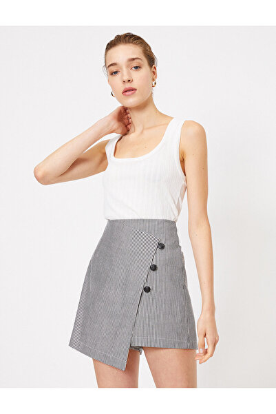 Koton Γυναικεία φούστα με κουμπιά με λεπτομέρεια