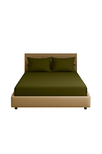 Sabia 100% Cotton 62 Thread Count 200X200 cm +37 cm Height Suitable King Size Fitted Sheet Set