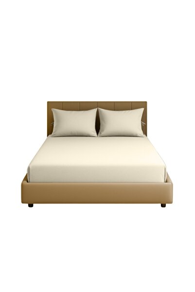 Sabia طقم ملاءات مطاطية من القطن 100%، 62 خيط، مقاس 200×200 سم، مناسبة لارتفاع +37 سم، مقاس كبير جدًا