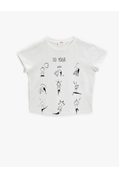 Koton Tricou Ecru pentru Fată