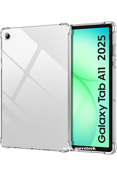 m.tk moveteck Samsung Galaxy Tab A11 8.7 Inch Tablet Case Corner Protection Anti-Shock Transparent Silicone Sm-X130 X133 X135