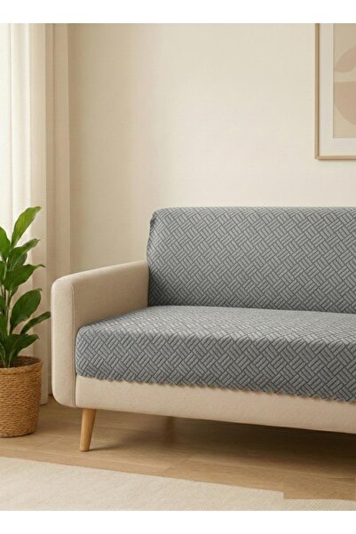 SYCAMORE HOME Koltuk Örtüsü 175x215 cm | Altı Polarlı Kaymaz Taban, Örme Kumaş, Çekyat & Kanepe Uyumlu