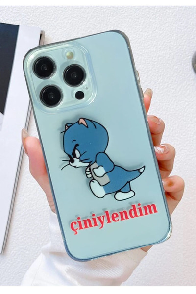 3GEN CASE İphone 15 Pro Kılıf Desenli Şeffaf Silikon Kılıf