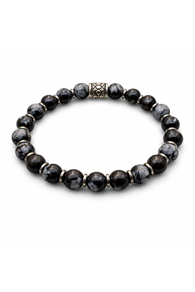Sunshe Atelier سوار من حجر الأوبسيديان الطبيعي (مزيل للشر - مقوي للثقة بالنفس...