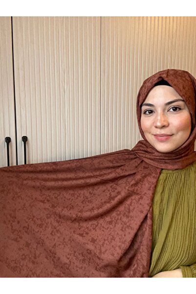 HAREM SCARF Gold Silvia Şal Çikolata