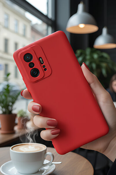 Hatreds Xiaomi Mi 11T Pro 5G İçin Uyumlu İçi Kadife Sıvı Silikon Kılıf