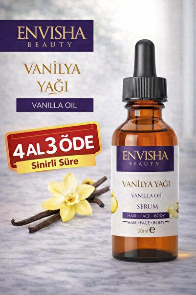 Envisha Beauty Vanilya Yağı %100 Doğal Bitkisel Yağ Vanilla Oil 20 ML