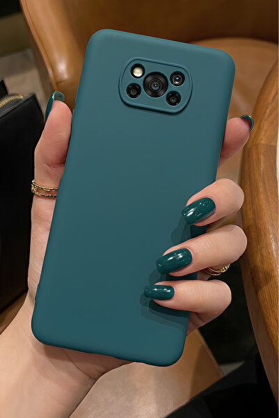 Hatreds Xiaomi Poco X3 İçin Uyumlu İçi Kadife Sıvı Silikon Kılıf