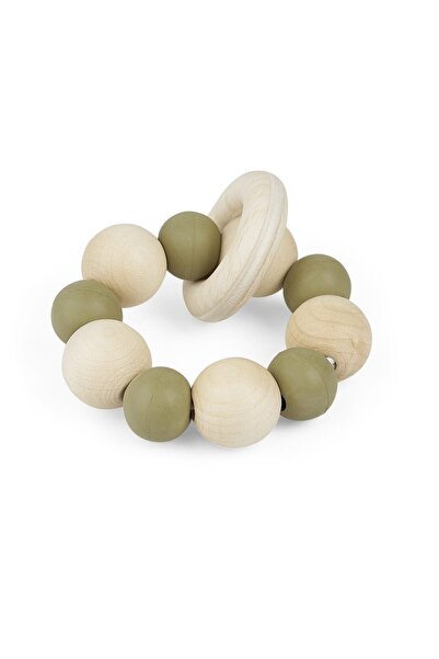 Gruenspecht Inel de dentiție din lemn cu mărgele de cauciuc, 694-V1