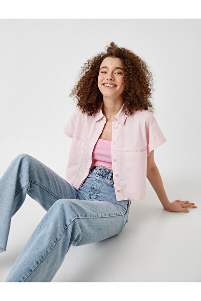 Koton Βαμβακερό πουκάμισο με λεπτομέρεια τσέπης