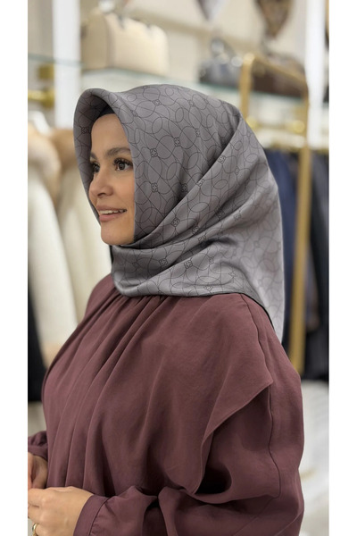 Aker Monogram Desen 2025/2026 Saf İpek Sura Eşarp 9065713