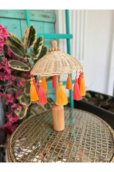 Genel Markalar Rattan Bambu Hasır Avize 30cm