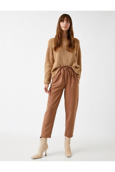 Koton Carrot Trousers with Lace Waist