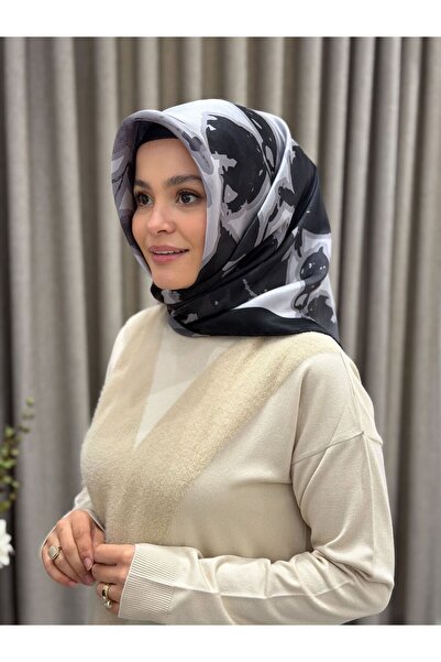 Aker Yaprak Desen 2025/2026 Saf İpek Sura Eşarp