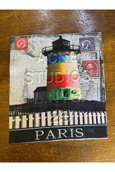 Gönülden Tasarım 25x21 Cm Aplicație de cusut cu emblema colorată a Parisului cu litere în relief