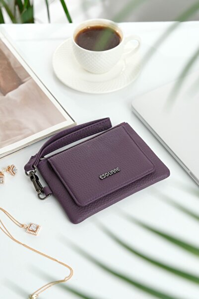 ESGUARE Women's 100% Genuine Leather Minimalist Stylish Card Holder