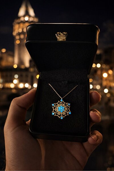 Soprano Silver Gece Parlayan Kar Tanesi Kolye 925 Ayar Gümüş