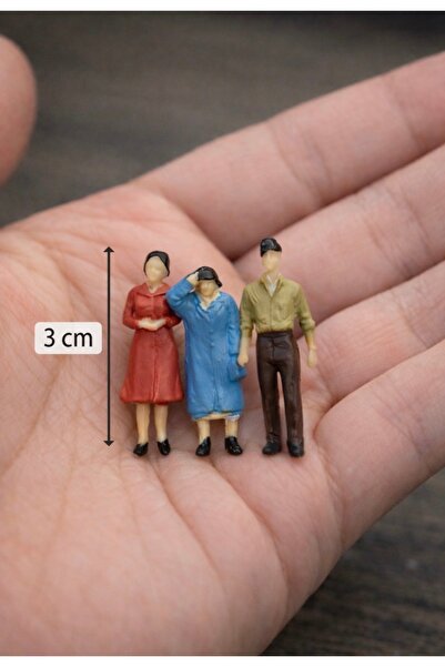 Yerli 3’lü Karışık İnsan Figürü Seti 3 cm – Teraryum, Diorama & Minyatür Sahne Dekoru