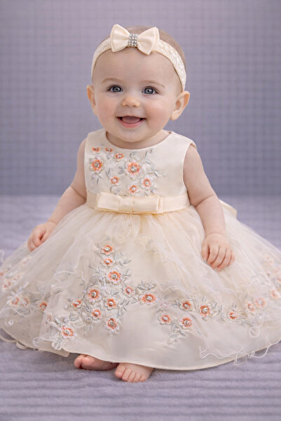 Superbaby Elegant ivory dress - Japanese flowers