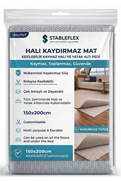 Stableflex Halı Kaydırmaz,Anti-Slip Halı Kilim Yatak Kaydırmaz Mat Altlık 150x200 cm