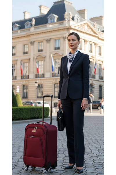 KARİZMA POLO 5 TEKERLİ-DİPLOMAT-ÇOK HAFİF-LÜX SEDEFLİ KUMAŞ (KÜÇÜK) KABİN BOY...