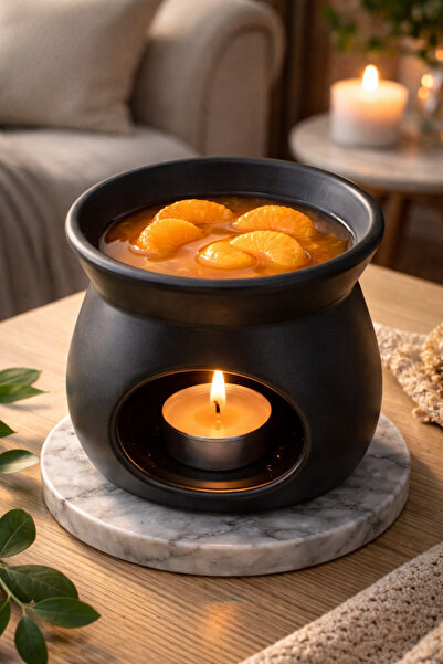 CeyShe Portakal Kokulu Buhurdanlık %100 Soyawax Vegan Mum 10 Adet Koku Tablet...