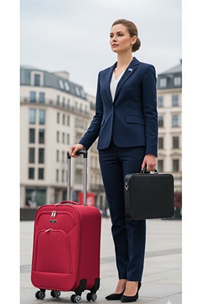 KARİZMA POLO 5 TEKERLİ-DİPLOMAT-ÇOK HAFİF-LÜX SEDEFLİ KUMAŞ (KÜÇÜK) KABİN BOY...