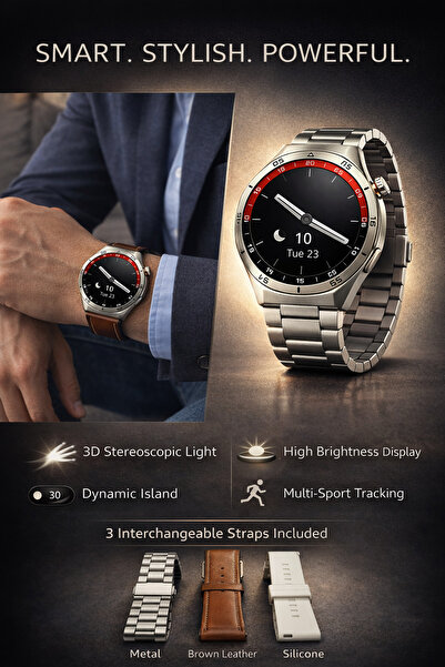 JSYES MS16 Smart Watch – HD Full Touch Display, Bluetooth Call, Fitness & Hea...