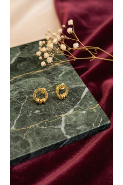 Tamsenlik Çelik Bvlgari Küpe-gold