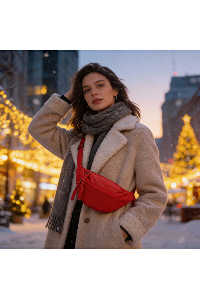 wellwich Kırmızı Çapraz Çanta Bel Çantası Spor Çantası Ultra Hafif Oxford Kum...