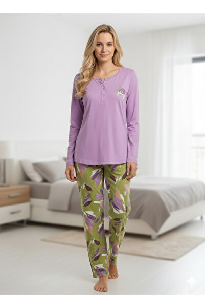 AYPERİ Σετ πιτζάμες ελαφρύ με 3 κουμπιά