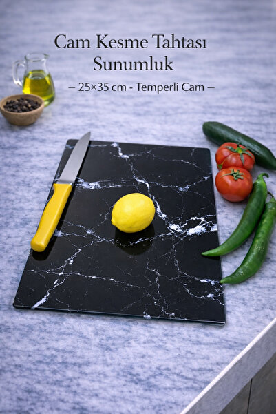 CONCEPT CAM Glass Cutting Board, 25X35 Cm, 4 mm
