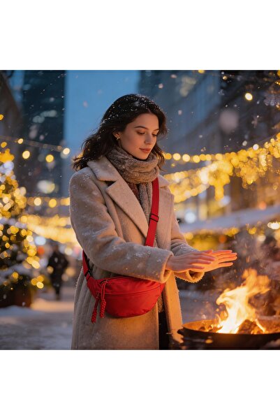 wellwich Kırmızı Çapraz Çanta Bel Çantası Spor Çantası Ultra Hafif Oxford Kum...