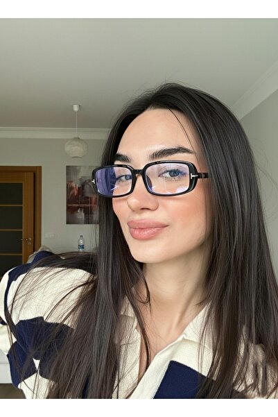 funeyes Centro Cornered Black Rectangular Unisex Blue Light Protection Glasse...