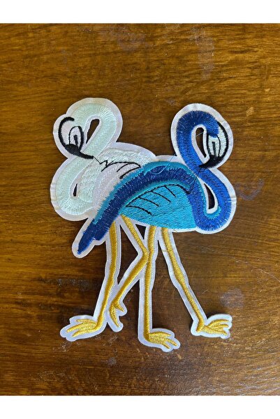 Gönülden Tasarım 14x11 cm Aplicație de cusut cu broderie de pasăre flamingo, ...