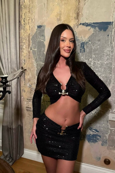 Love Fab Zr Model Accessory Sequin Mini Skirt Crop Set