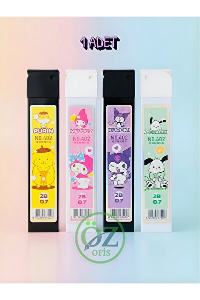 ÖZ OFİS Kuromi Melody Purin Pochacco 100'lü 0.7 2B Büyük Boy Kalem Ucu Tekli
