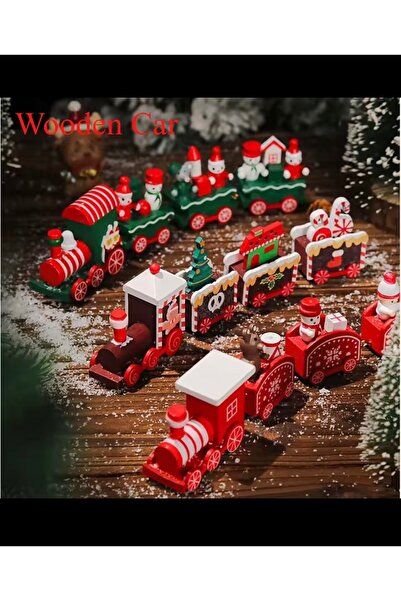 Zigver 2024 Merry Christmas Noel Дерев'яний потяг - Прикраса для дому, для дітей