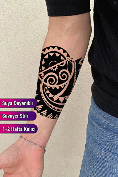 BiWini Maori Geçici Dövme Tattoo Kol Bacak Erkek Kadın