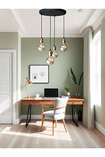 ONUR AVİZE Retro Bakır Duy Agora 4'lü Sarkıt