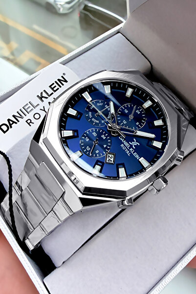 Daniel Klein ساعة يد رجالية فضية اللون بسوار فولاذي Dke2048c1