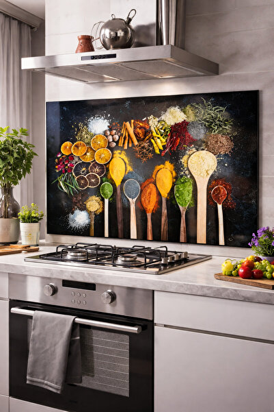 CONCEPT CAM واقي زجاجي خلفي للموقد، واقي خلفي مدمج للكونترتوب، مقاوم للحرارة،...