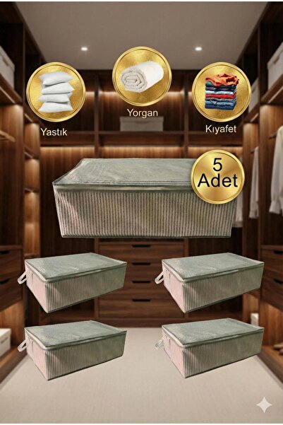 karanihome Yatak Baza Altı Düzenleyici Çok Amaçlı 5 Adet Giysi Kıyafet Saklam...