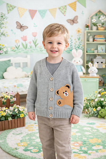 tinitins buttoned Cardigan-boy-girl unisex