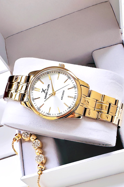 Daniel Klein Women's Wristwatch and Bracelet Luxury Small Case (26-30 mm)