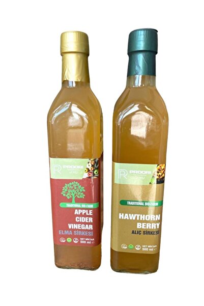 Proori Alıç Sirkesi & Elma Sirkesi Yıllanmış Doğal Fermente Canlı Sirke 500 m...