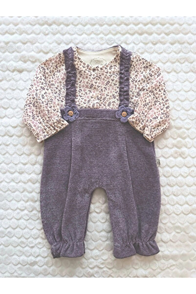 Tongs Kız Bebek Tulum Autumn Flowers Fırfırlı