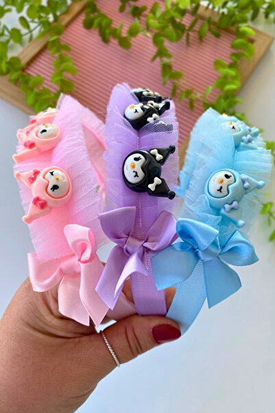 Nisankids Κορώνα με φιόγκο και λεπτομέρεια από τούλι Kuromi 1 τεμάχιο