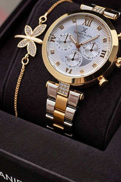 Daniel Klein Marka Sarı Gümüş Renk 2 Yıl Garantili Kadın Kol Saati - Bileklik...